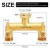 Hose Splitter 2 Way, Heavy Duty Brass Garden Hose Splitter,