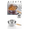 Yoshikawa Stainless Steel Non-Drip Spout Yukihira Pot, One-Handed Pot 7.9