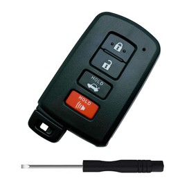 Replacement Smart Keyless Entry Remote Control Key Fob Case Cover for Toyota Avalon Camry Corolla Highlander RAV4 Car Key Fob Shell (4 Button)