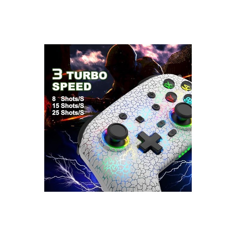 Joso Controlador inalámbrico para PCSwitchPS4PS3, controlador de smartphone para iPhoneAndroid,