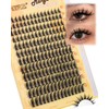 JIMIRE Manga Cluster Lashes Natural Looking 180Pcs Individual Eyelashes Wispy