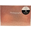 (2 Pack) Glitter Rose Gold Photo Album - Holds 36