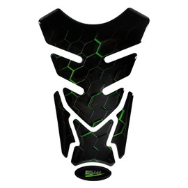 BIKE-label Tank Pad 3D Motorcycle Sticker Green Compatible with Kawasaki 503065VA