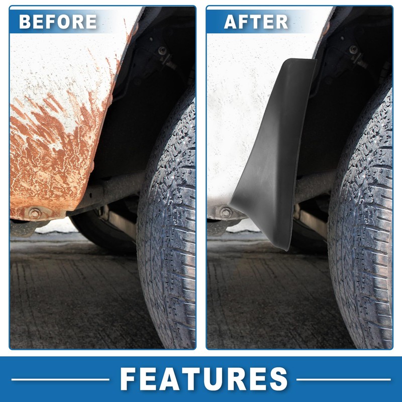 A ABSOPRO Mud Flap Splash Guard with Mount Accessories Front
