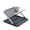 OXO Good Grips Aluminum Fold Flat Dish Drying Rack, 2-Tier,