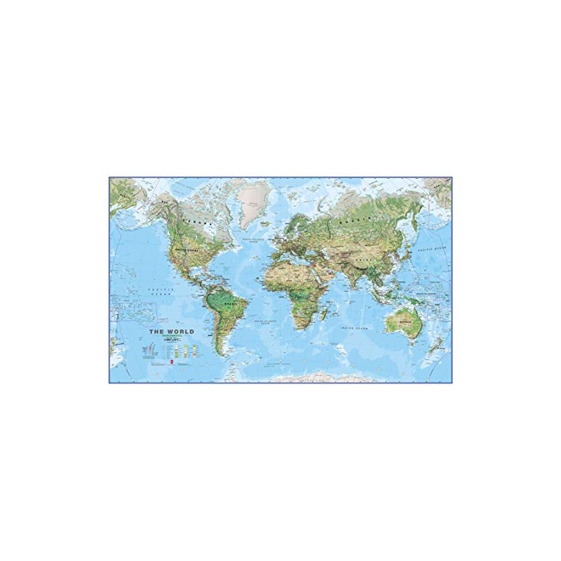 Maps International Large Environmental World Wall Map - Paper -