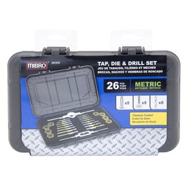 MIBRO 301370BLUE Tap Die and Drill Metric Set, 26 Pieces