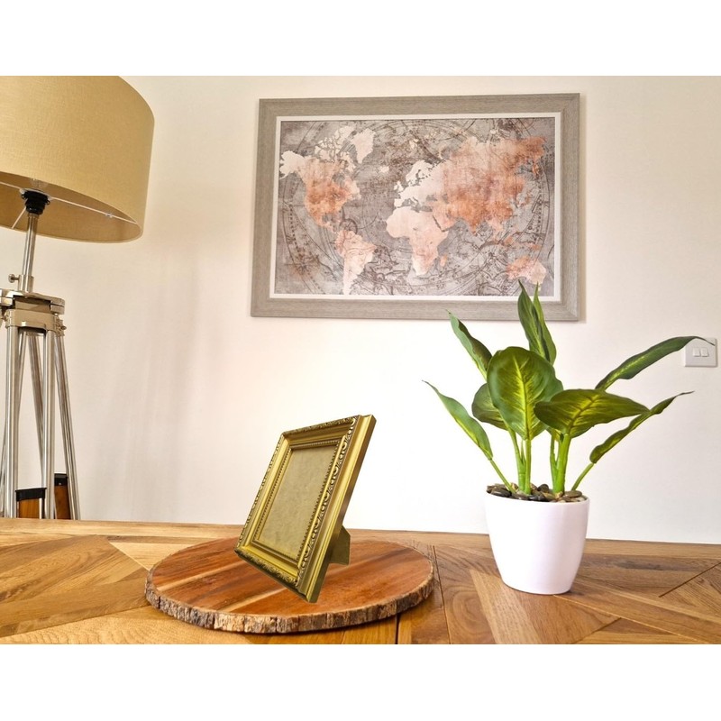 Aryllis Vintage 12x8 Photo Frame, Ornate Gold, Free-standing & Wall