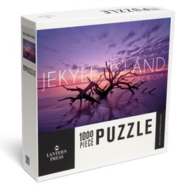 Jekyll Island, Georgia, Driftwood on Beach at Sunset (1000 Piece Puzzle, Challenging Jigsaw Puzzle for Adults, Made in USA)