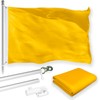 G128 Combo Pack: 5 Ft Aluminum Spinning Flagpole (Silver) &