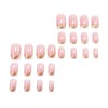 SINHOT Square Press on Nails Short - Gold Chrome Edge