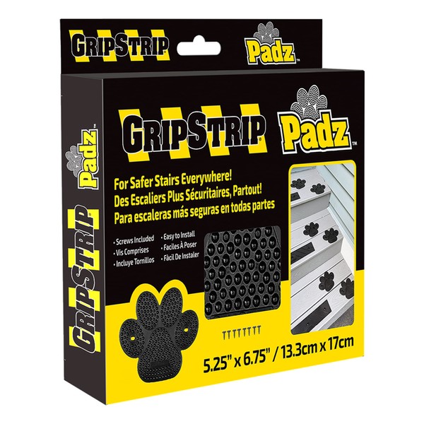 GripStrips Anti-Slip Padz – 4 Pack, Black (5.25" x 6.75")