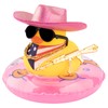 wonuu Car Rubber Duck Party Decoration, Sparkly Glitter Space Cowboy