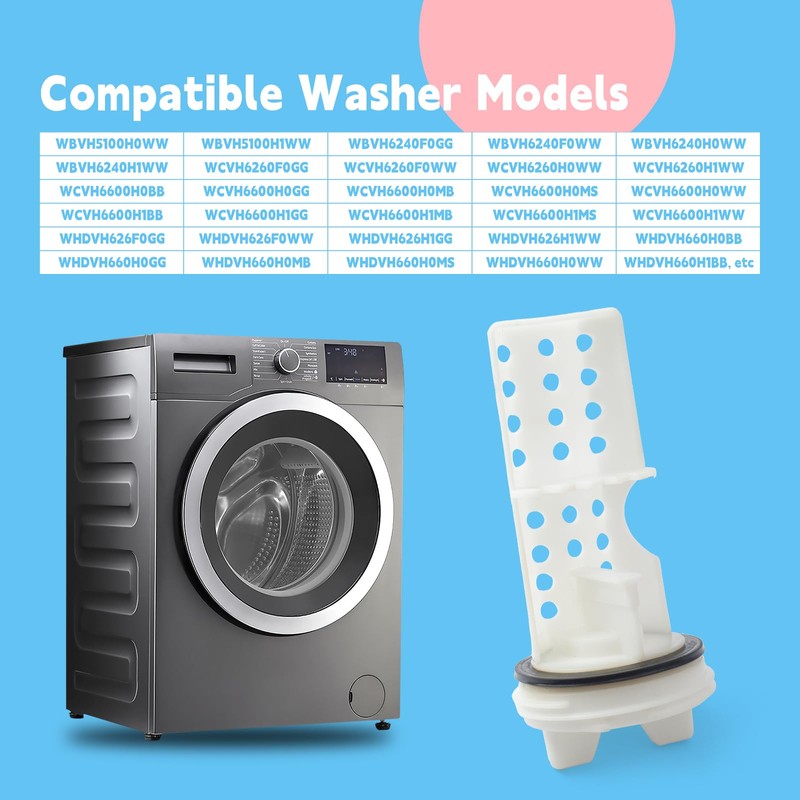 GLOXTED WH11X34741 Washer Drain Pump Filter Replacement for GE Washing