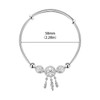 Luckimoli Silver Dream Catcher Tassel Feather Charm Bracelet Bangle Adjustable