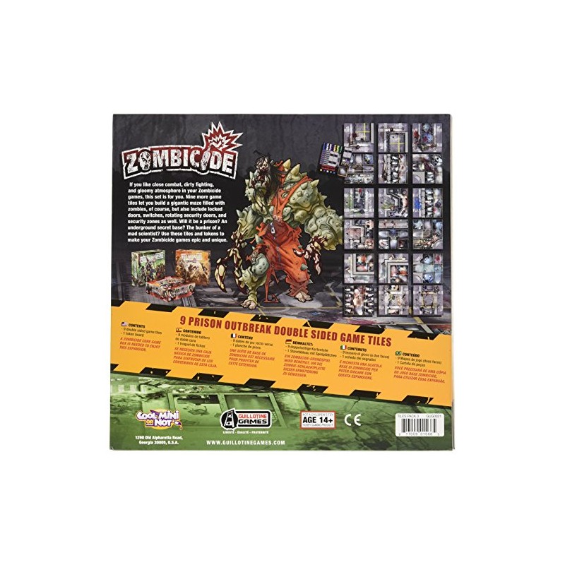 CMON Zombicide Season 2: Prison Outbreak 9 Double-Sided Game Tiles