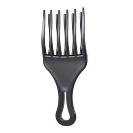1Pc Hair Comb Insert Afro Hair Pick Comb Hair Fork Comb Plastic High & Low Gear Comb Hairdressing Styling Tool Black for Man & Woman