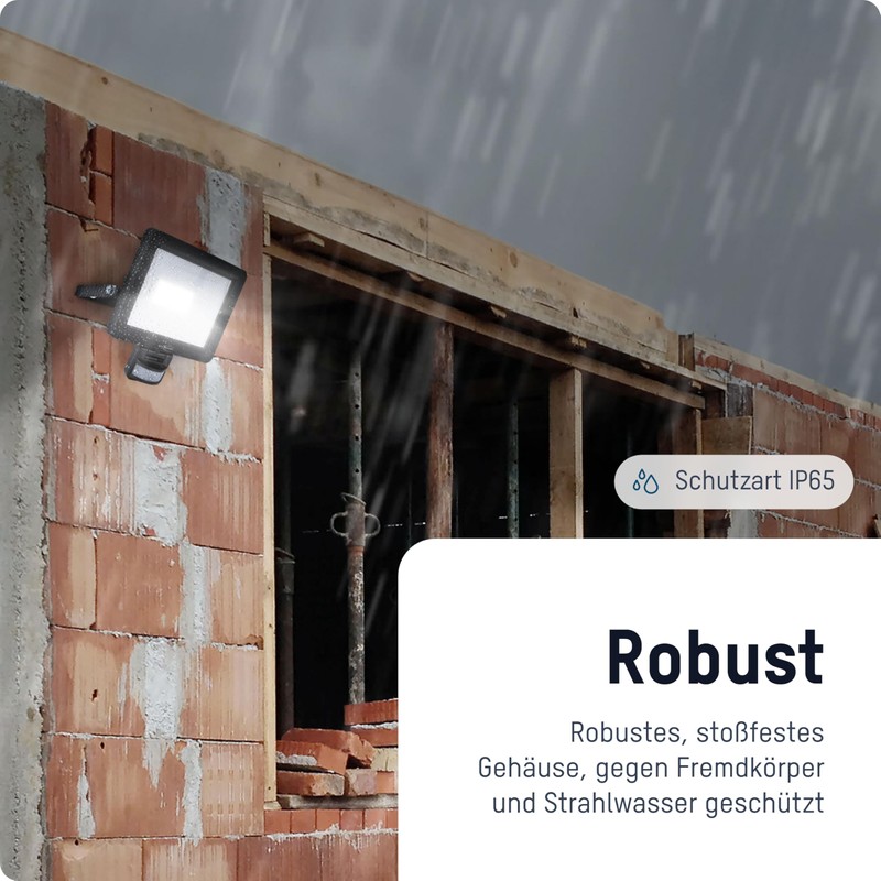 Ansmann LED Wall Spotlight, Robust & Compact Construction Spotlight with