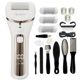 Aurynex Premium Electric Rechargeable Foot Callus Remover, White, ZCA078 / 아우리넥스 프리미엄 전동 충전식 발각질제거기, 화이트, ZCA078