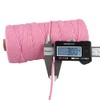 jijAcraft 3MM Macrame Cord for Crafts,100M Pink Cotton Macrame Craft
