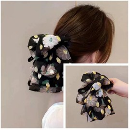 Large Hair Clip, Hair Clip, Ribbon Clip, Ribbon, Multi-Layer, Firm