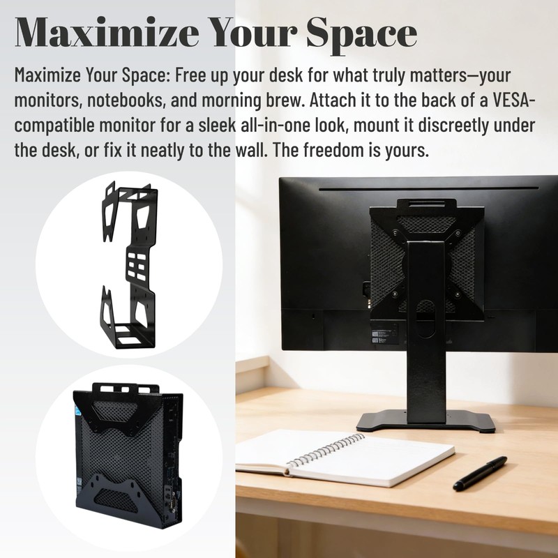 Bonscalate Metal Mini PC Mount Compatible with Dell OptiPlex Micro