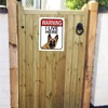 Shawprint WARNING I LIVE HERE METAL GATE SIGN GERMAN SHEPHERD