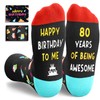 Zmart 80th Birthday Gift for Men - Socks for Older
