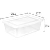 Sterilite 30 Pack Storage Box, 12 Quart Stackable Tote, Clear
