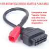 Paifeancodill Motorcycle 6 Pin to OBDII 16 Pin Adapter Cable