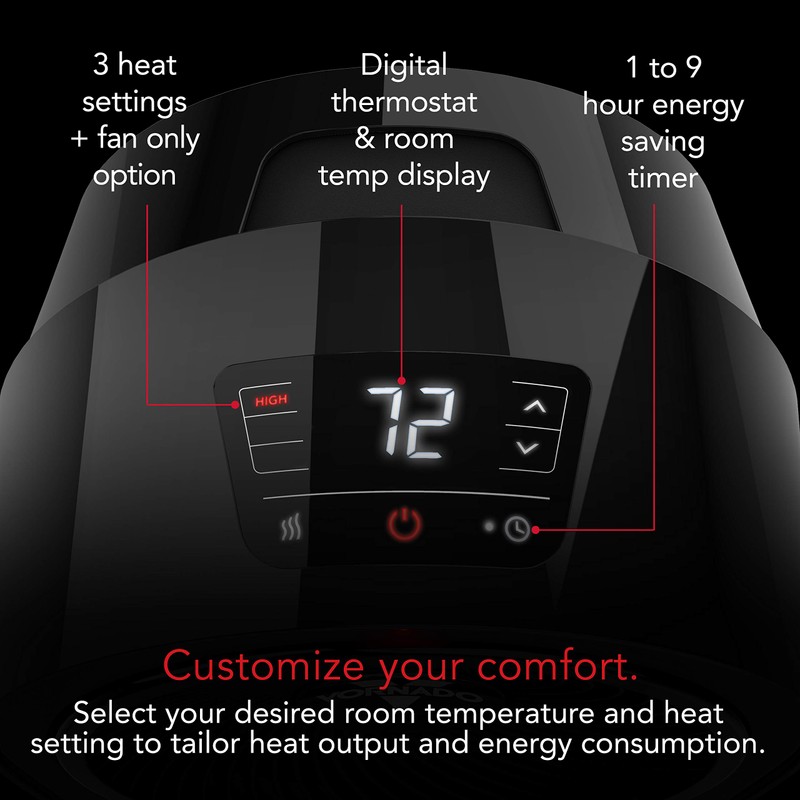 Vornado Velocity 3R Whole Room Space Heater with Timer, Adjustable
