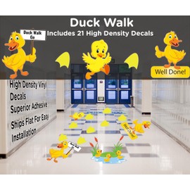 Duck Walk Sensory Pathway - School & Classroom Sensory Path Kit – with 16 Custom Vinyl Decals - Ships Flat!
