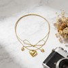 JRAIYBZ Chunky Heart Tie Necklace for Women,Heart Locket Wrap Choker