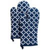 DII Lattice Basics Collection Kitchen Essentials, Oven Mitt Set, Nautical