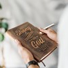 moonster Refillable Leather Journal Joshua 1:9 Bible Verse Embossed Journals