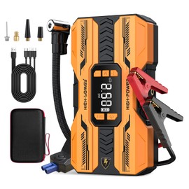 Nuynix Jump Starter with Air Compressor, 3000A Portable Car Battery Booster (Up to 9.0L Gas/7.0L Diesel) with 150PSI Auto-Shutoff Tire Inflator, 12V Lithium Jump Box, LED Display & Jumper Cables