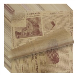 ONLYKXY Brown Sandwich Wrapper Paper Sheet 9.8in Kraft Newspaper Style Basket Liner Wrapping Paper for Food Rolls Small Deli Bread Storage Homemade Gift IDY Bouquet Packaging Bags Base (100)
