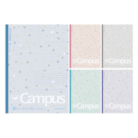 KOKUYO Smart Campus NO-GS3CWBT-L1X5 Notebook, Pack of 5 Colors, Limited Edition, B5, Ruled with 0.2-Inch Spacing and Dots, Earth Tones