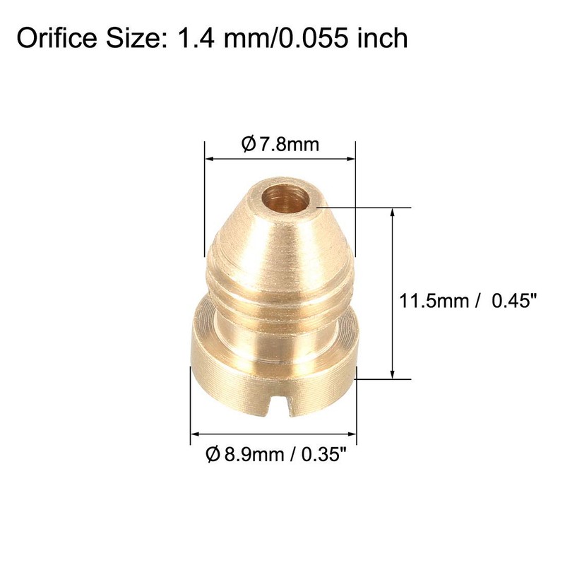 sourcing map 1.4mm Foam Orifice Nozzle Tip, Universal Thread Tips