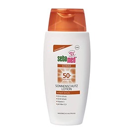 Sebamed Sun protection lotion with sun protection factor 50+, daily waterproof sun protection with pH value 5.5, for the body, made in Germany, without microplastic, 150 ml