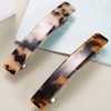 Eyegla 2PCS French Design Hair Barrette Tortoise Shell Celluloid Rectangle