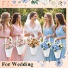 Gilprop 100 Packs Kraft Paper Flowers Gift Bags with Handle