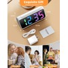 Ohamtes Digital Alarm Clock，Bedside Clocks with RGB Night Light, Large