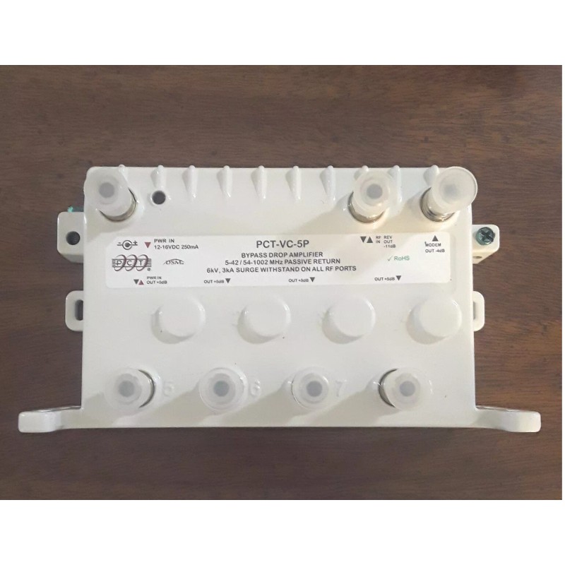 PCT-VC-5P 5 Port Cable TV OTA Satellite HDTV Amplifier Splitter
