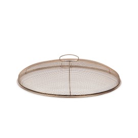 TIKI Social Fire Pit Screen – 18" Outdoor Fire Pit Spark Protector & Ember Guard – Durable Metal Fire Pit Accessories in Gold & Black