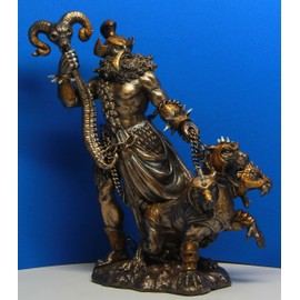 Pacific Giftware Greek God of Underworld Hades with Cerberus Dog Statue Roman Figure