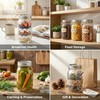 Yokodaza 32 oz Wide Mouth Mason Jars with Airtight Lids