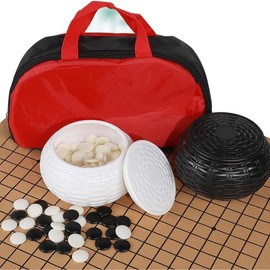 Luoyer Go Game Set with Carrying Bag Go Pieces Stones with Bowls Portable Weiqi for Beginner Club Bar Home Chinese Strategy Board Game for 2 Players Adults