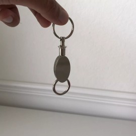 Vintage Valet Silver Keychain Stainless Steel New In Box