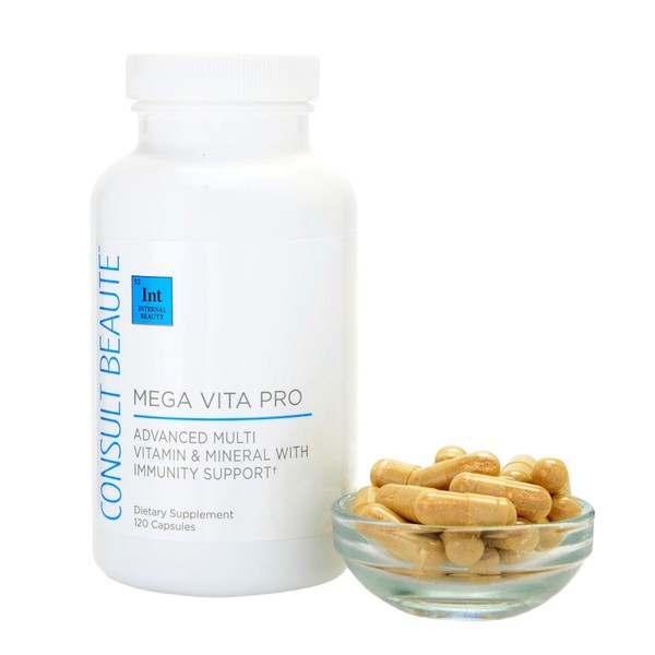 Consult Beaute Mega Vita Pro Advanced Multi Vitamin & Mineral with Immunity Support Capsules 120 Count (Pack of 1)